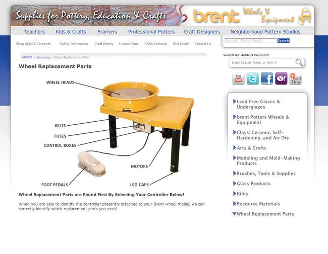 Model B - Brent Pottery Wheel - 110V